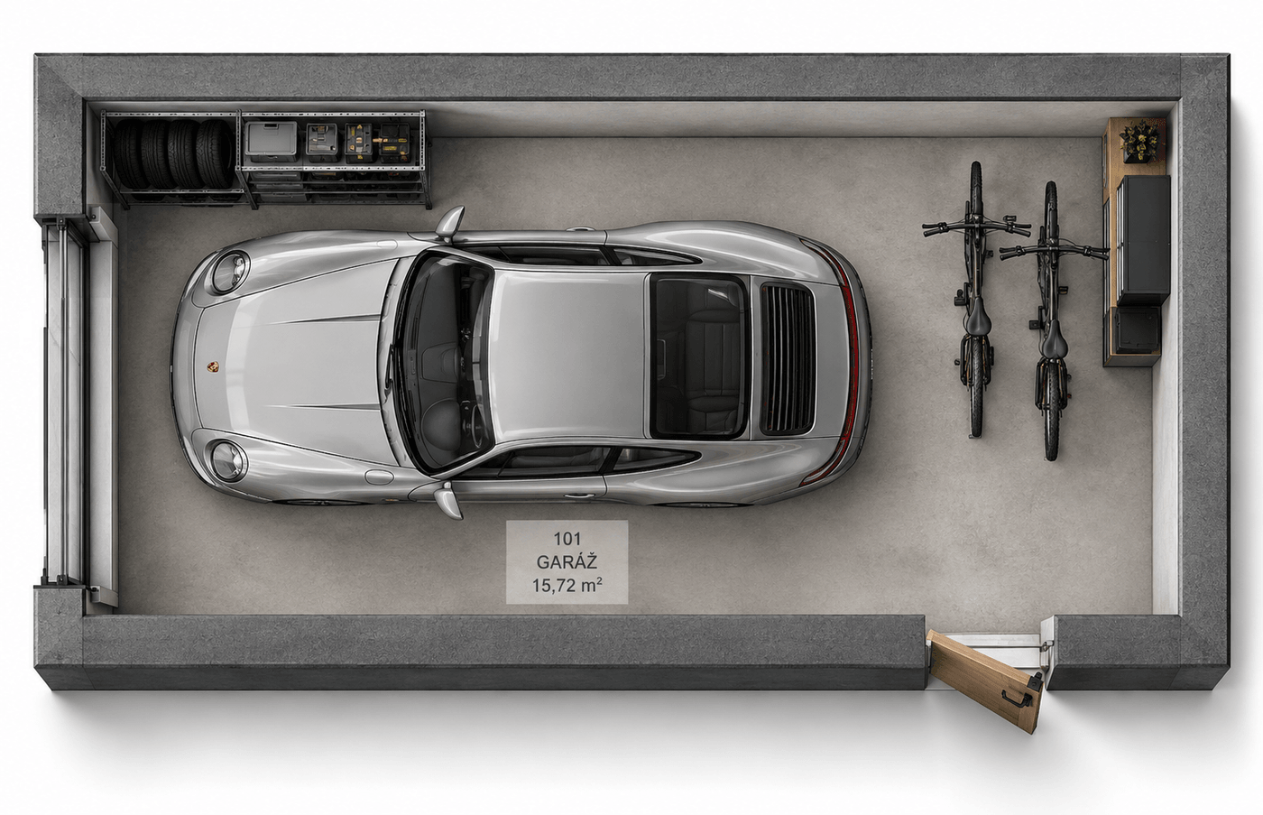 Půdorys Garáž — Basic · 20,4 m²